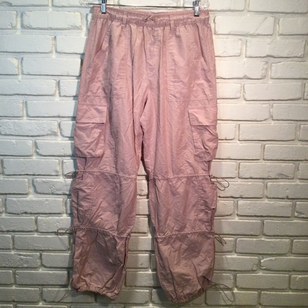Aeropostale Parachute Cargo Pant Baby Pink/ Mauve Baggy Utility Leg Juniors M